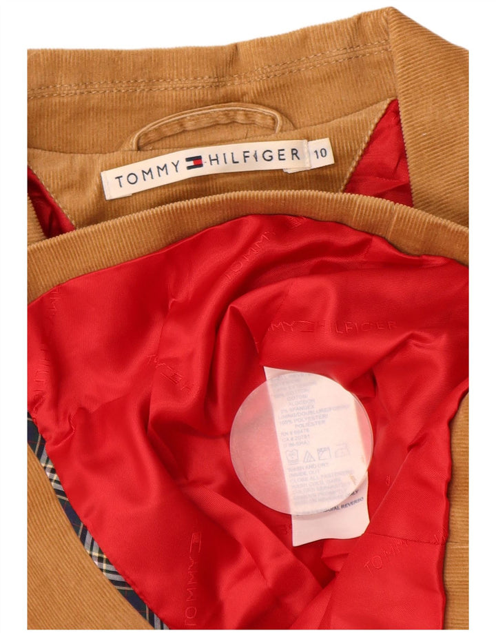 Tommy Hilfiger Chaqueta Blazer de Pana con 3 Botones para Mujer US 10 Grande Beige