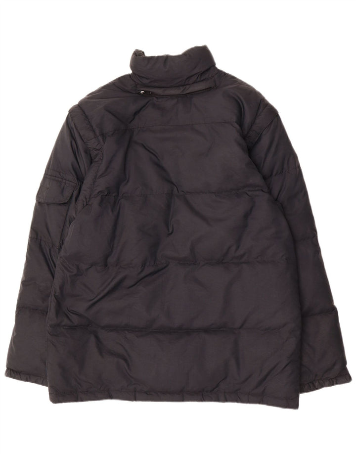 Trussardi Chaqueta acolchada holgada para hombre IT 44 XS Negro Poliéster