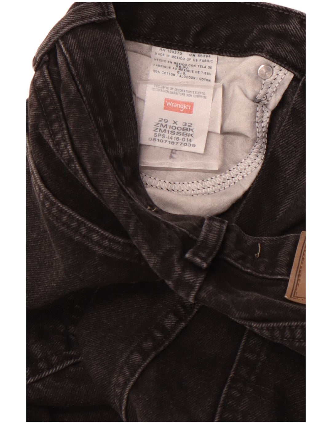 WRANGLER Vaqueros rectos para hombre W29 L27 Algodón negro