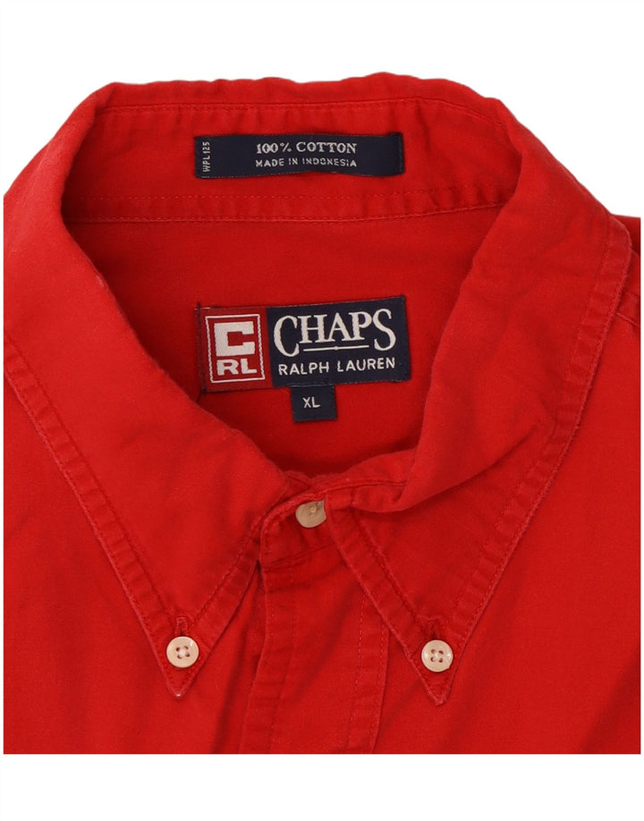 Chaps Ralph Lauren Camisa Hombre XL Algodón Rojo