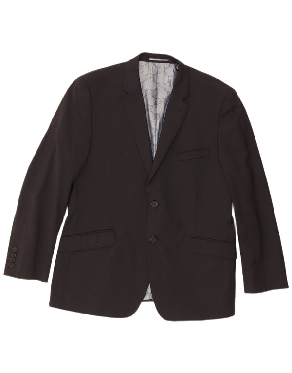 Ted Baker Chaqueta tipo blazer de 2 botones para hombre UK 42 XL Lana negra