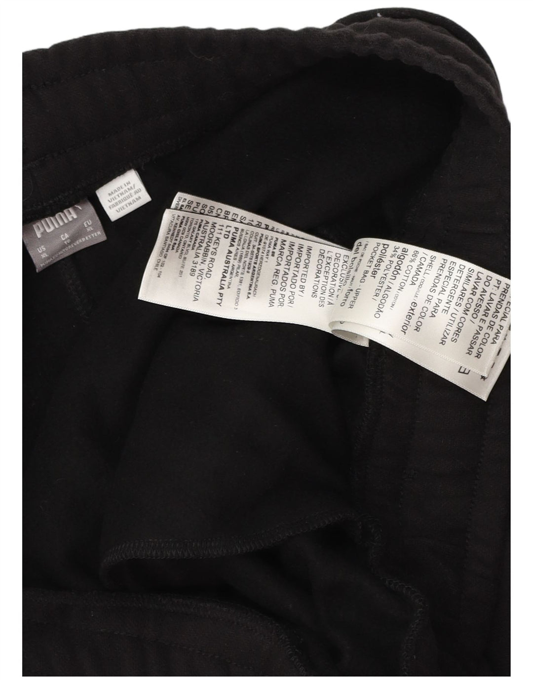 PUMA Pantalones de chándal para Mujer Joggers UK 18 XL Algodón Negro