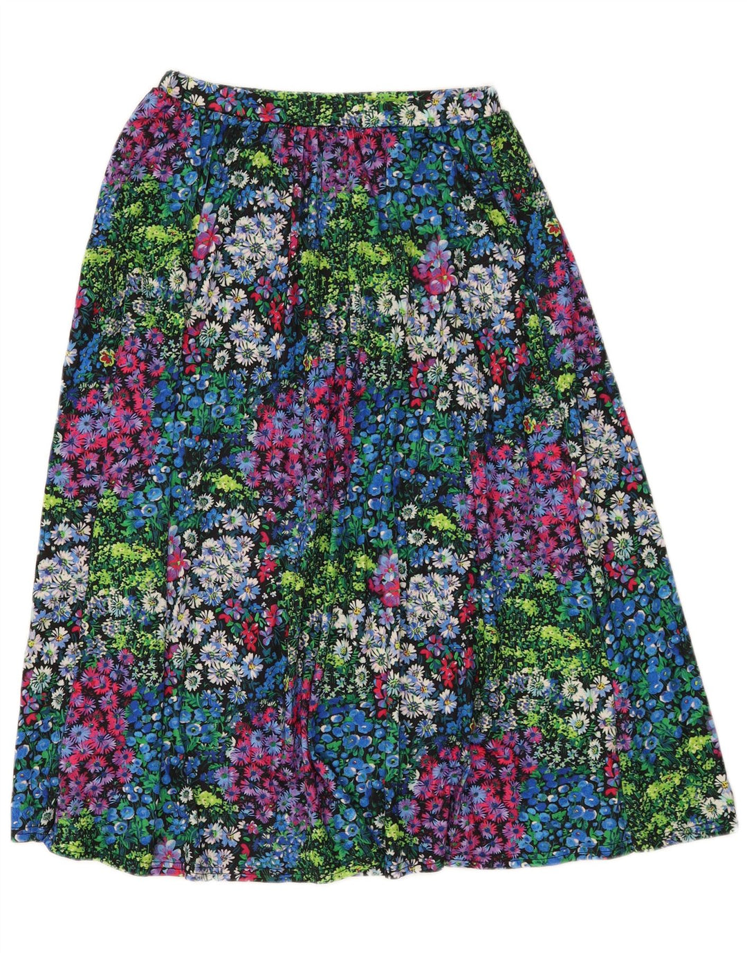 OASIS Falda midi plisada para mujer pequeña W26 Poliéster floral multicolor