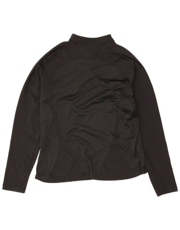 Nike Top gráfico con cremallera y cuello para mujer, manga larga, US 16/18 XL, negro