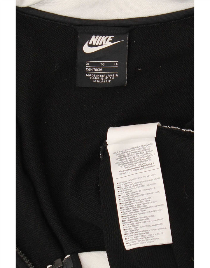 Nike Chaqueta de chándal para niños 13-14 años XL Negro Colorblock Poliéster