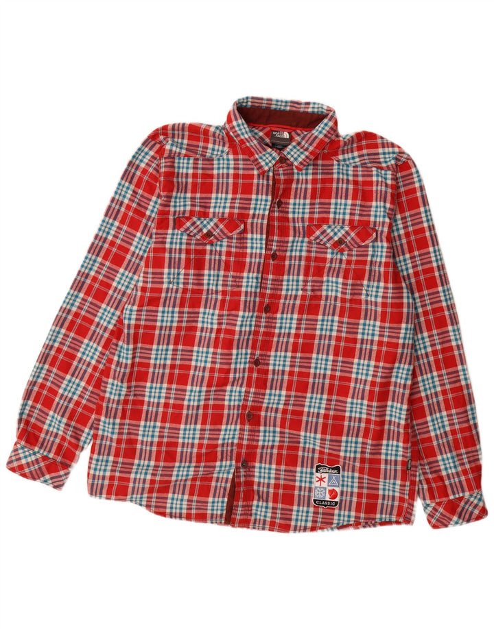 The North Face Camisa De Franela Para Hombre Poliéster A Cuadros Rojos Grandes