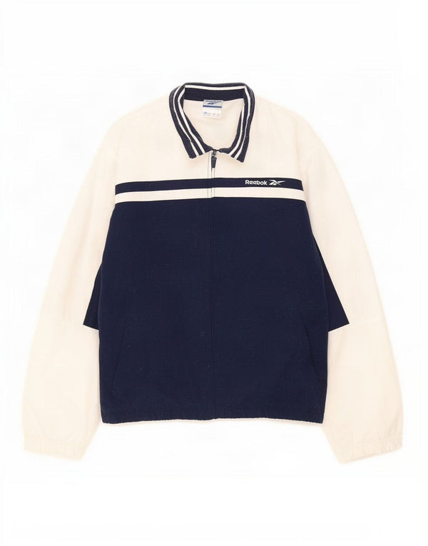 Reebok Chaqueta de chándal para mujer UK 40 Medium Azul marino Colorblock