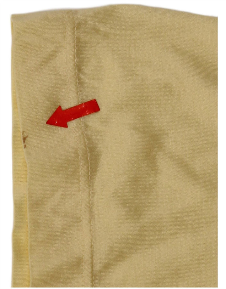 Polo vintage para hombre pequeño algodón amarillo