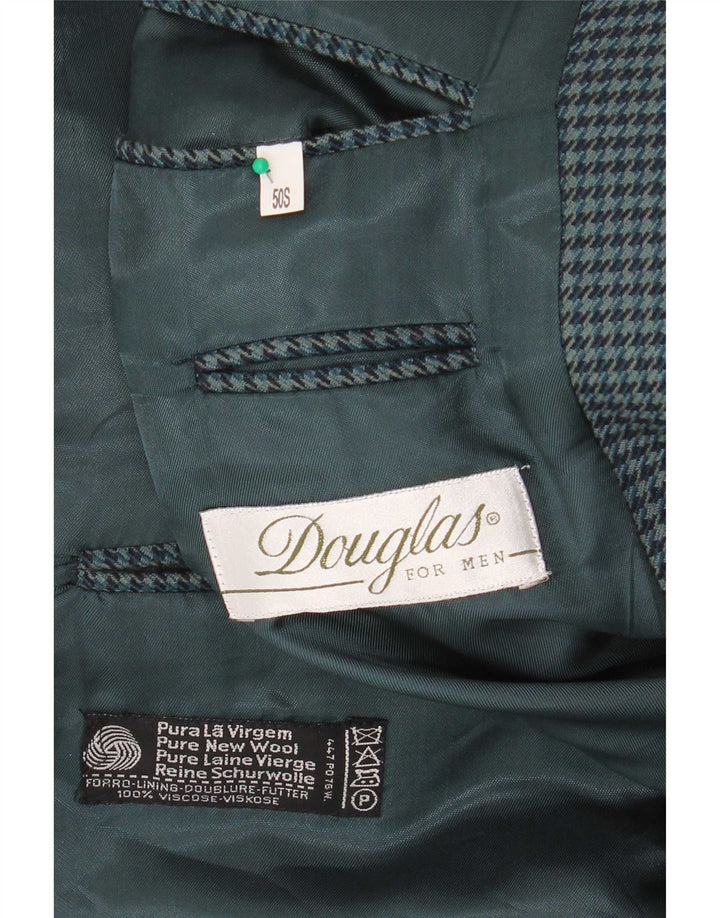 Douglas Chaqueta tipo blazer de 2 botones para hombre IT 50 Large Green Houndstooth