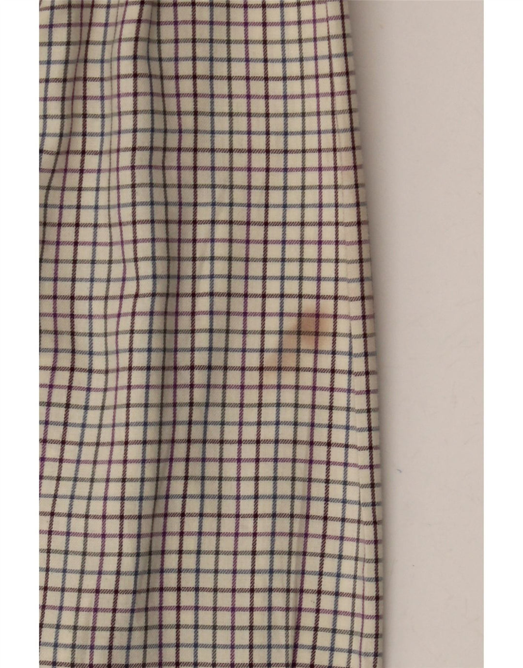 Camisa Barbour Hombre XL Algodón A Cuadros Blanco Roto