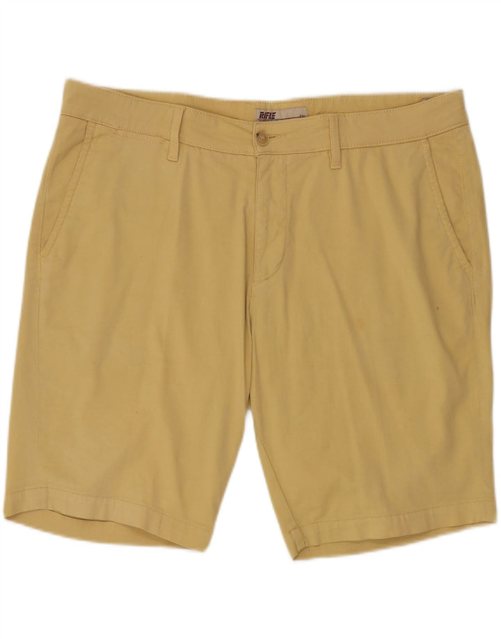 RIFLE Pantalones cortos chinos para hombre W40 XL Algodón amarillo