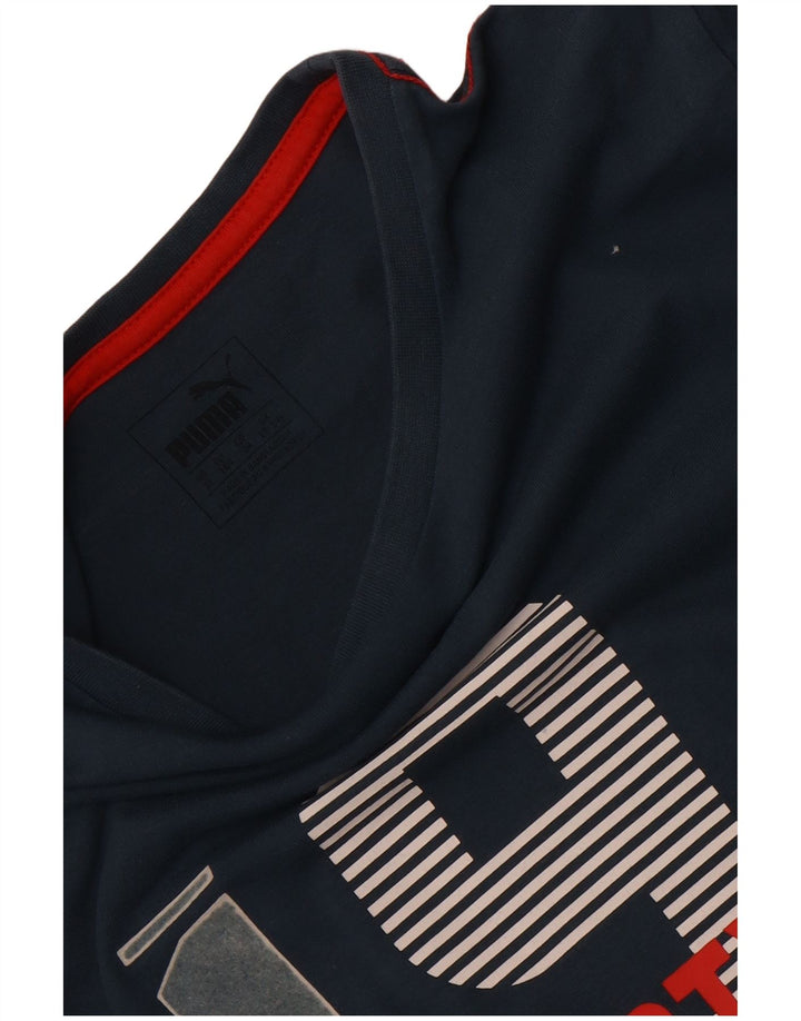 Puma Camiseta Gráfica Niño Top 13-14 Años Azul Marino