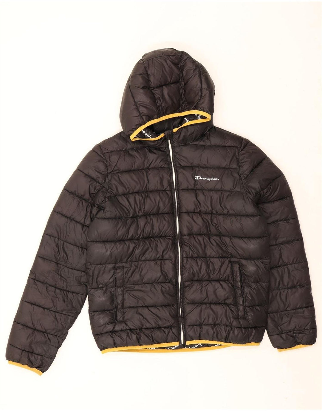 Champion Chaqueta acolchada con capucha para niño 15-16 años 2XL Negro Poliéster