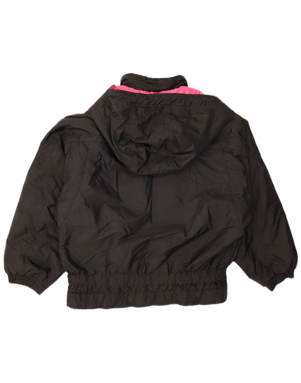 BRUNIK Chaqueta cortavientos con capucha de gran tamaño para mujer IT 42 Medium Black