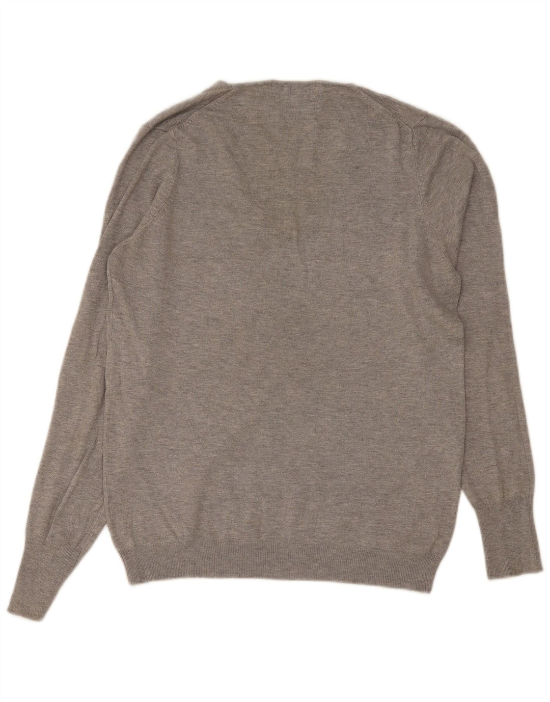 Zara Hombre Jersey Con Cuello En V Jersey Grande Gris
