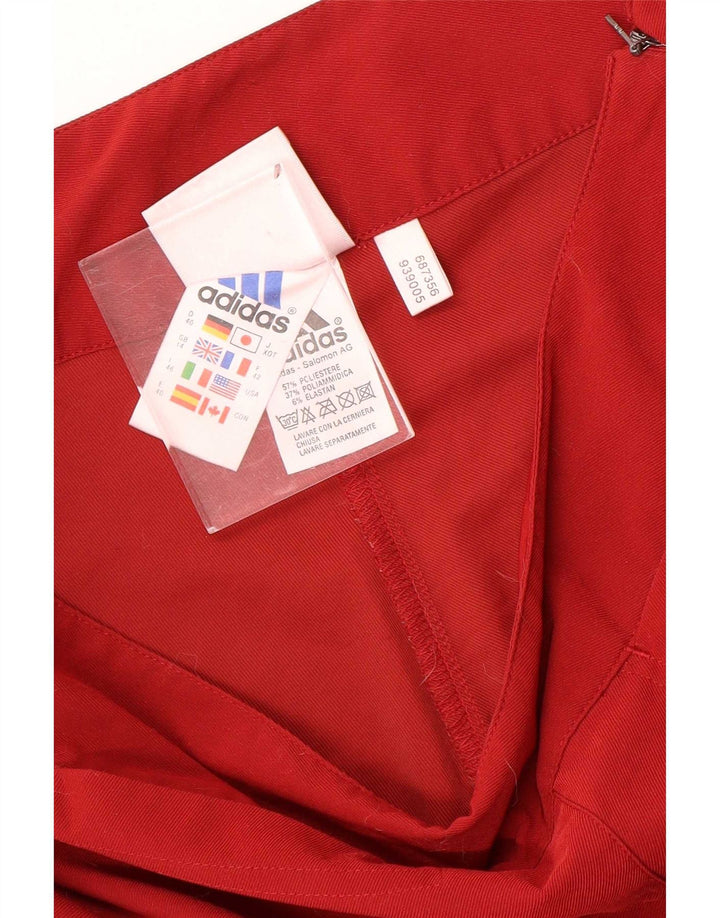 Adidas Pantalones Capri para Mujer Reino Unido 14 Grande W30 L19 Poliéster Rojo
