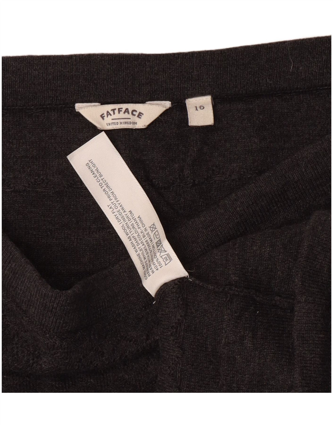 Minifalda de cintura alta para mujer de Fat Face UK 40 Large W30 Gris Algodón Clásico