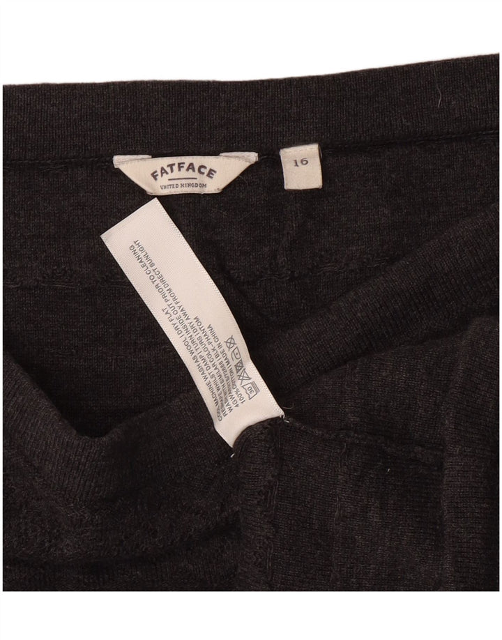 Minifalda de cintura alta para mujer de Fat Face UK 40 Large W30 Gris Algodón Clásico