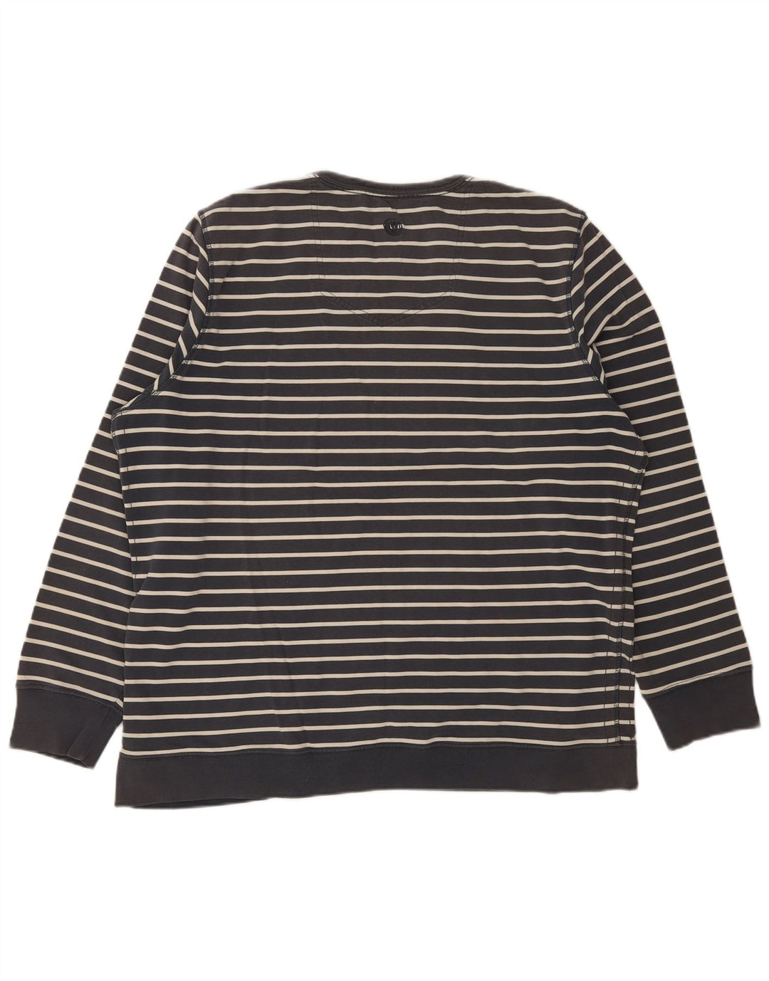 Sudadera para hombre Fat Face Jumper 2XL Algodón a rayas gris