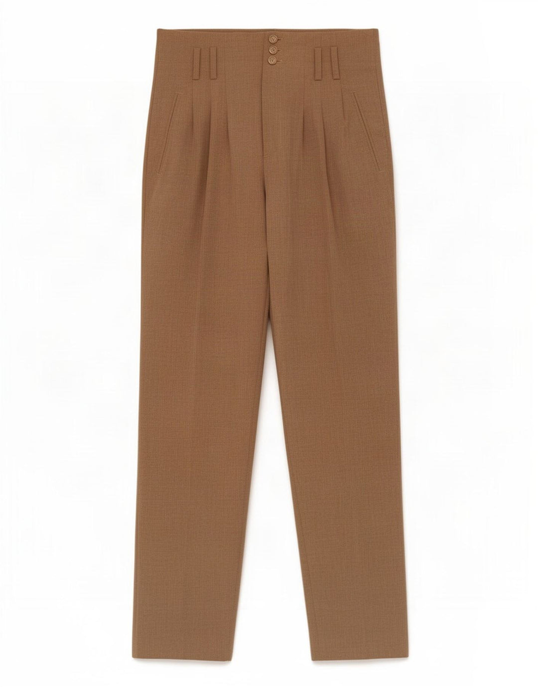 Zara Mujer Pantalones Casuales Pegged Small W26 L29 Marrón Poliéster