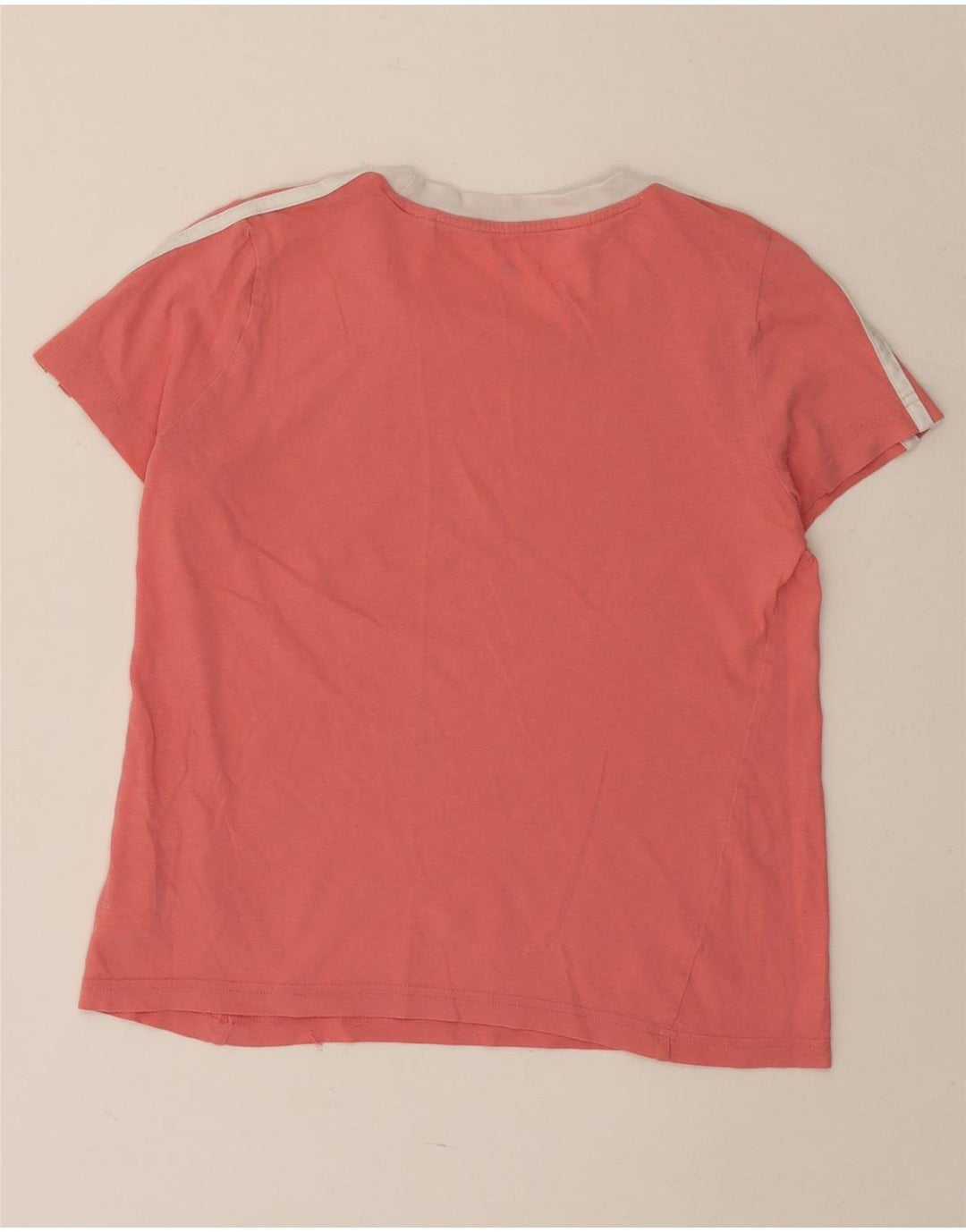 ADIDAS Camiseta Niña Top 11-12 Años Rosa Colorblock Algodón