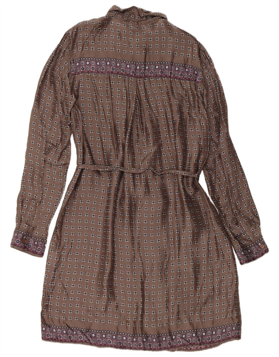 Woolrich Vestido tubo de manga larga para mujer UK 44 Gris medio Geométrico