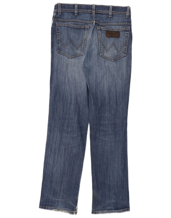 Wrangler Jeans rectos desgastados elásticos Texas para mujer W32 L32 Algodón azul