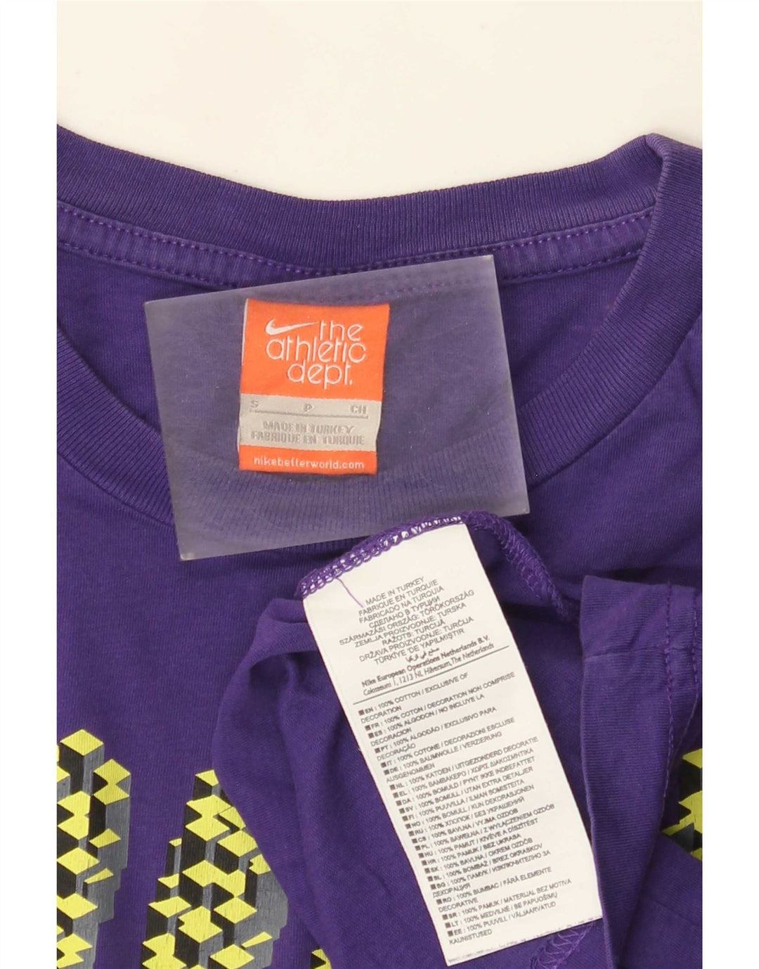 Nike - Camiseta con gráfico regular para hombre, talla pequeña, algodón morado