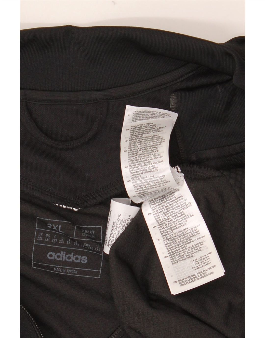 ADIDAS Hombre Aeroready Slim Fit Chándal Top Chaqueta 2XL Poliéster Negro