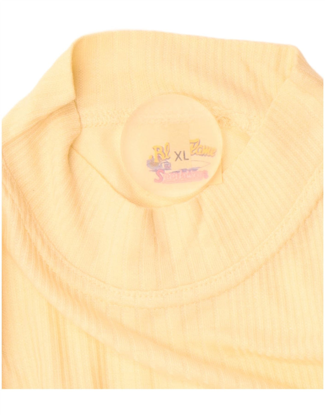 BLUE FLAME Camiseta Hombre Top XL Viscosa Amarilla