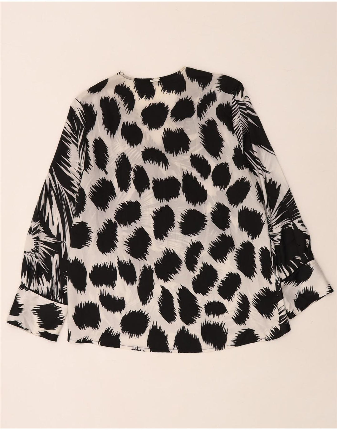Liu Jo Blusa de manga larga para mujer UK 44 Medium Black Floral