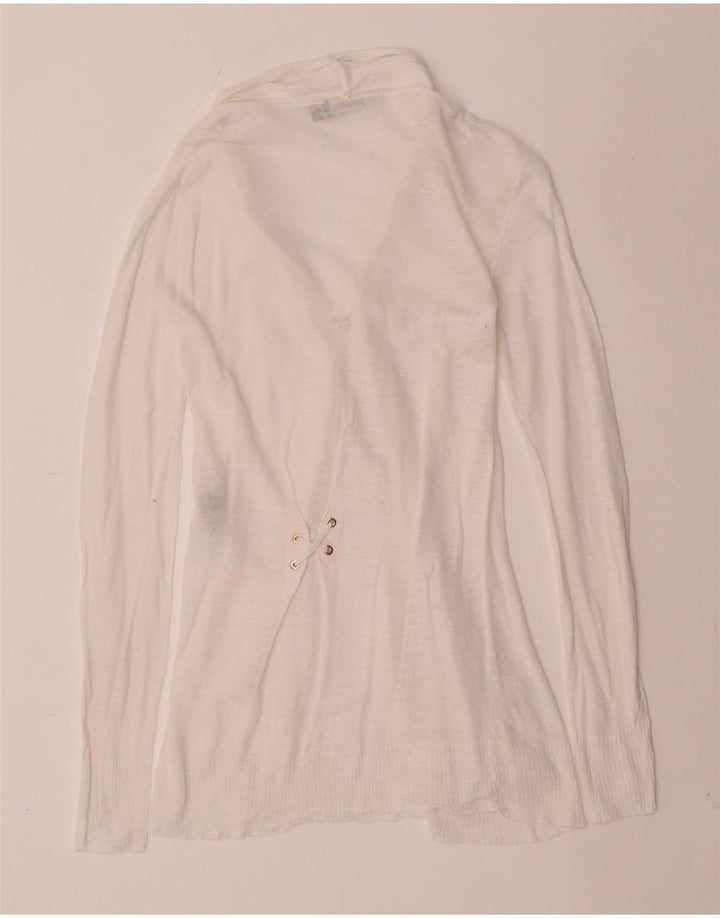 Max & Co. Suéter tipo cárdigan para mujer UK 8 Small White Linen