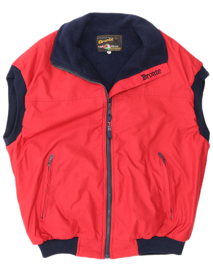 Bronte Chaleco para hombre UK 40 Grande Poliéster rojo