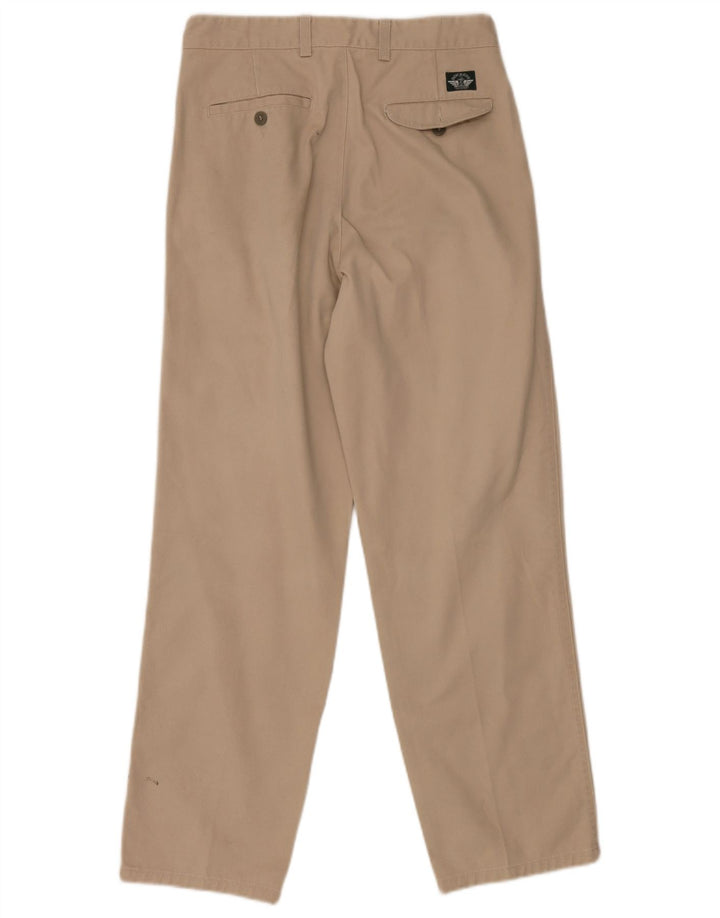 Dockers Pantalón chino con pinzas para hombre W31 L30 Beige