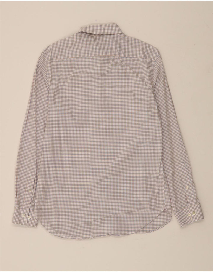 MICHAEL KORS Mens Slim Fit Shirt Size 15 Medium Blue Gingham Cotton Vintage Michael Kors and Second-Hand Michael Kors from Messina Hembry 