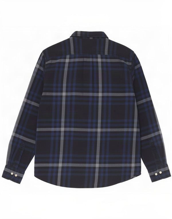 Camisa de franela para hombre Lee XL Algodón a cuadros azul marino