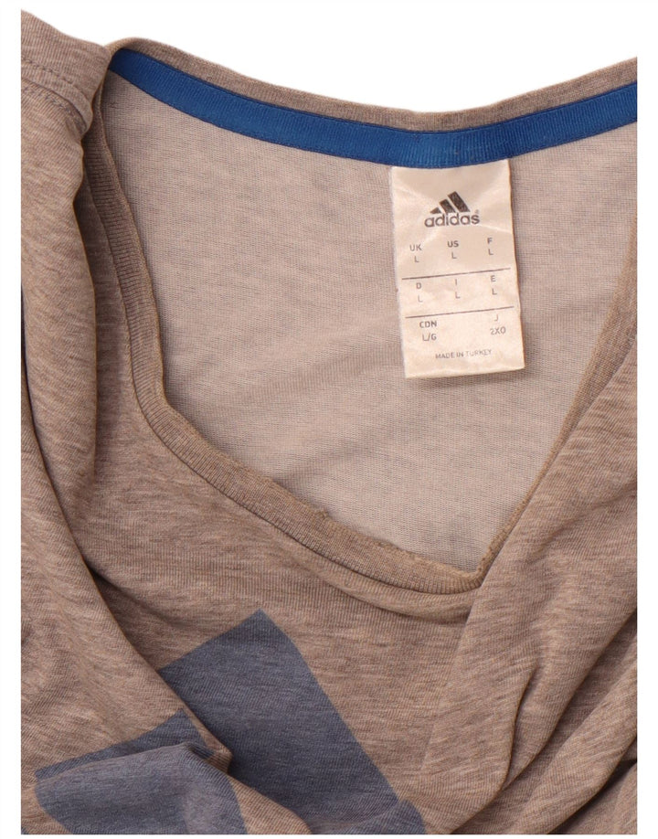 ADIDAS Camiseta gráfica para hombre Top Grande Gris