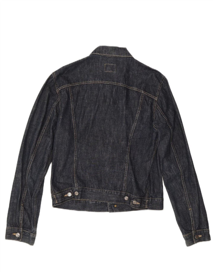 GAS Womens Denim Jacket UK 18 XL Navy Blue Cotton