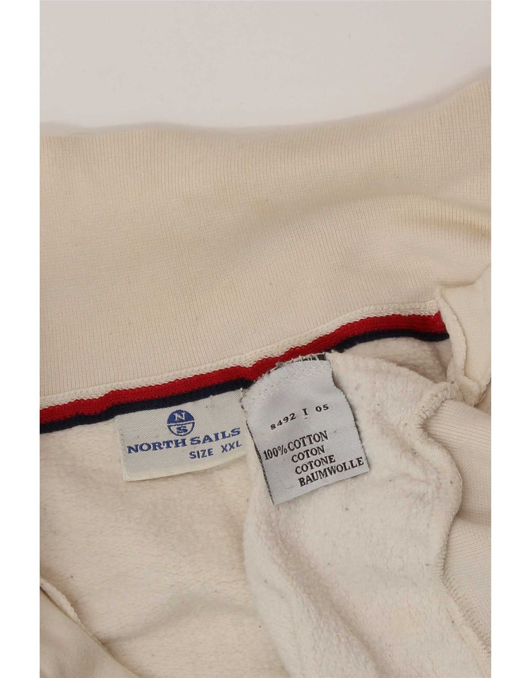 North Sails Chaqueta De Chándal Con Gráfico Para Hombre 2XL Algodón Blanco Roto