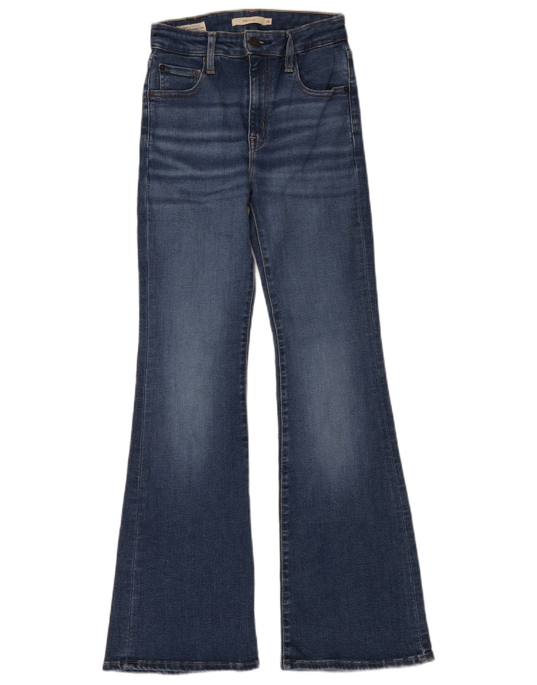 Levi's Vaqueros Acampanados De Cintura Alta 726 Para Mujer W26 L30 Algodón Azul