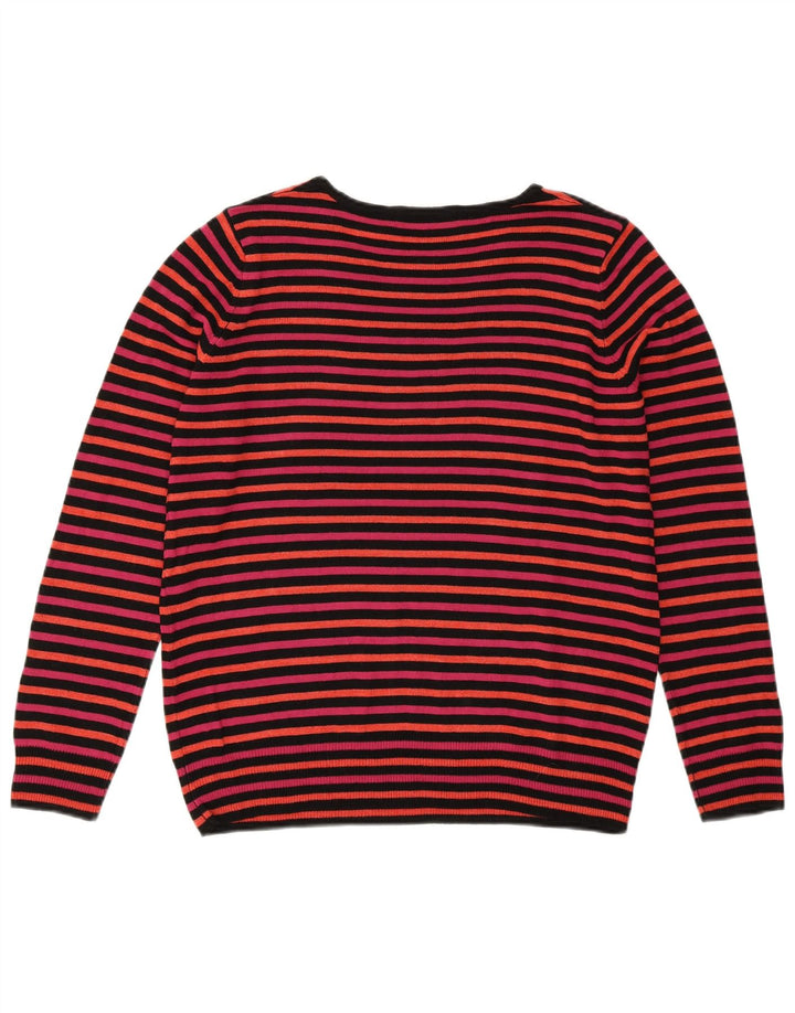 MARKS & SPENCER Suéter tipo jersey con cuello barco para mujer Reino Unido 40 Grande Rayas rosas