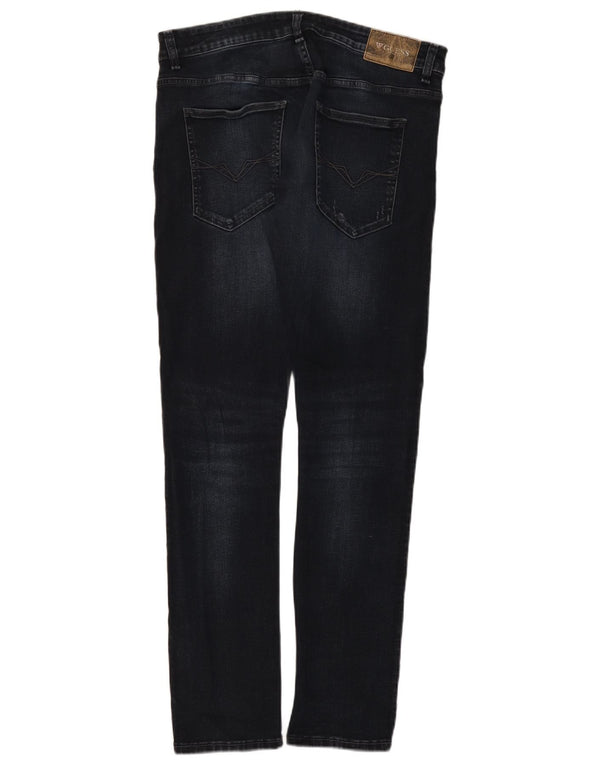 Guess Vaqueros pitillo para hombre W33 L31 Algodón negro
