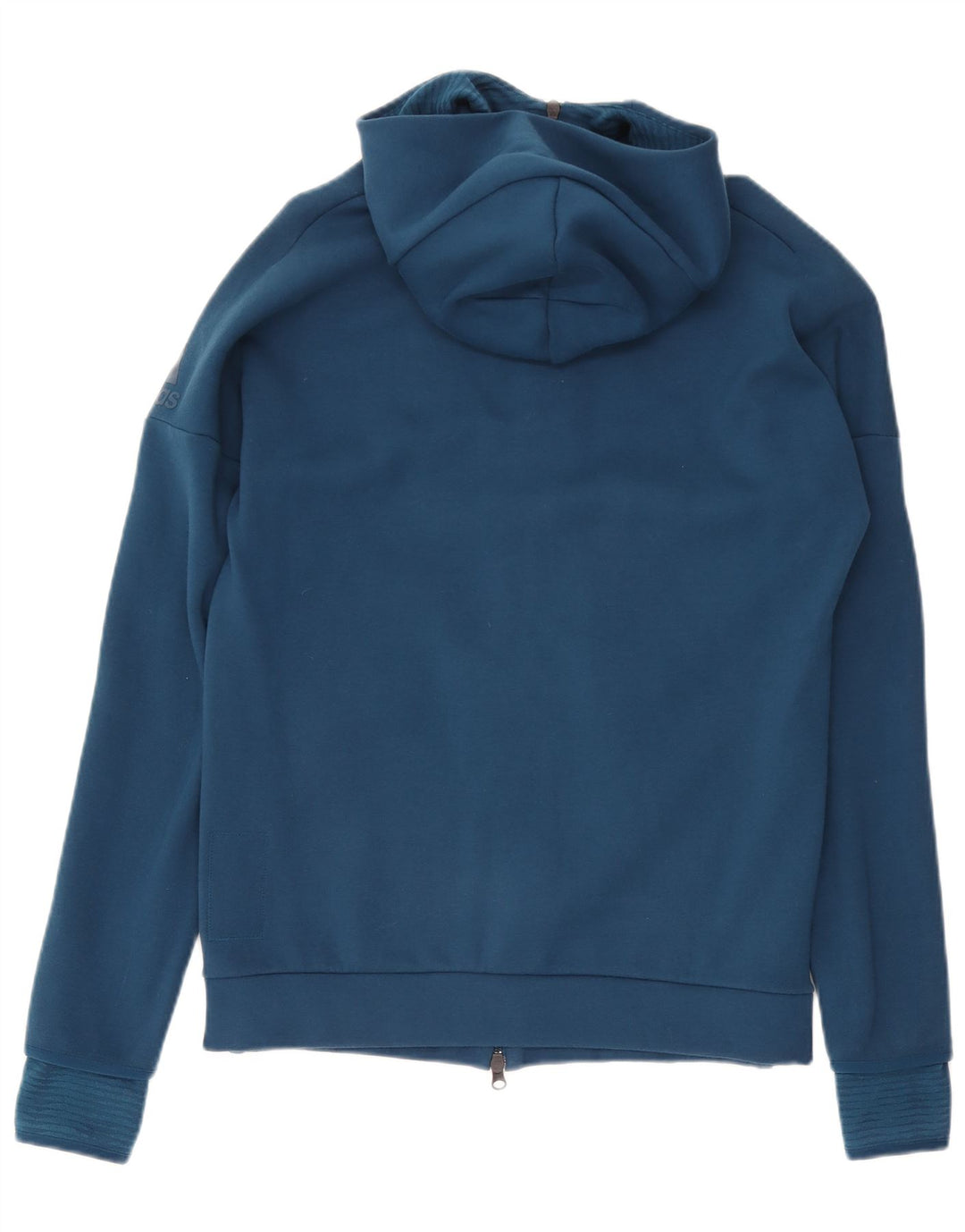 ADIDAS Sudadera con capucha y cremallera para hombre, mediana, azul marino