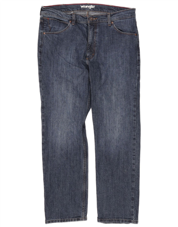 Wrangler Vaqueros Rectos Regulares Para Hombre W34 L30 Algodón Azul