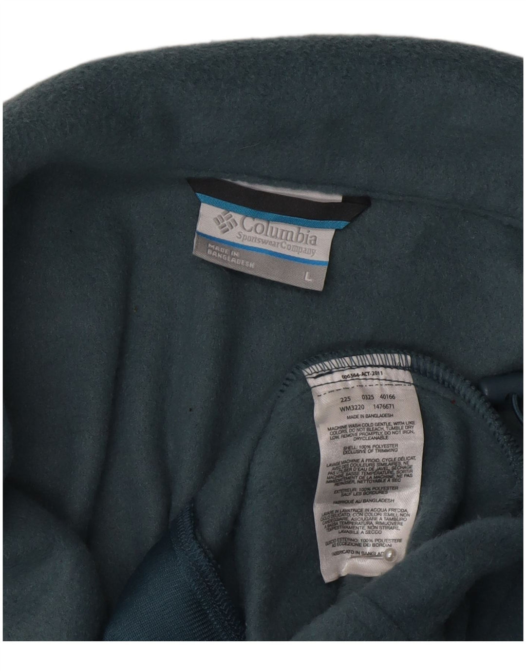 Columbia Chaqueta polar para hombre Reino Unido 40 Poliéster verde grande