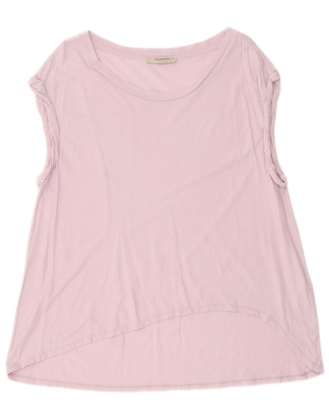 All Saints Top sin mangas para mujer de gran tamaño UK 10 Small Purple Cotton