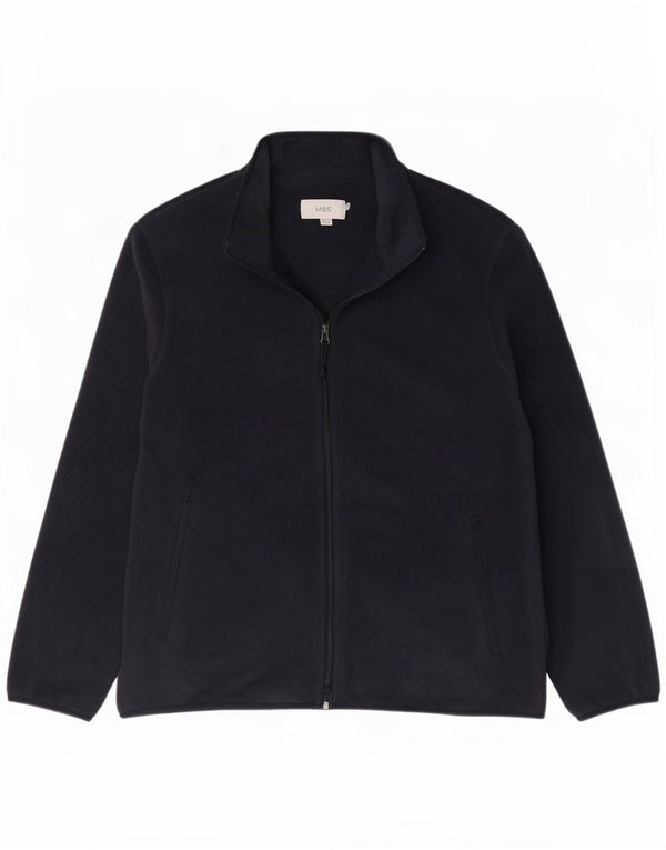 Marks & Spencer Chaqueta polar para hombre UK 42 XL Poliéster azul marino