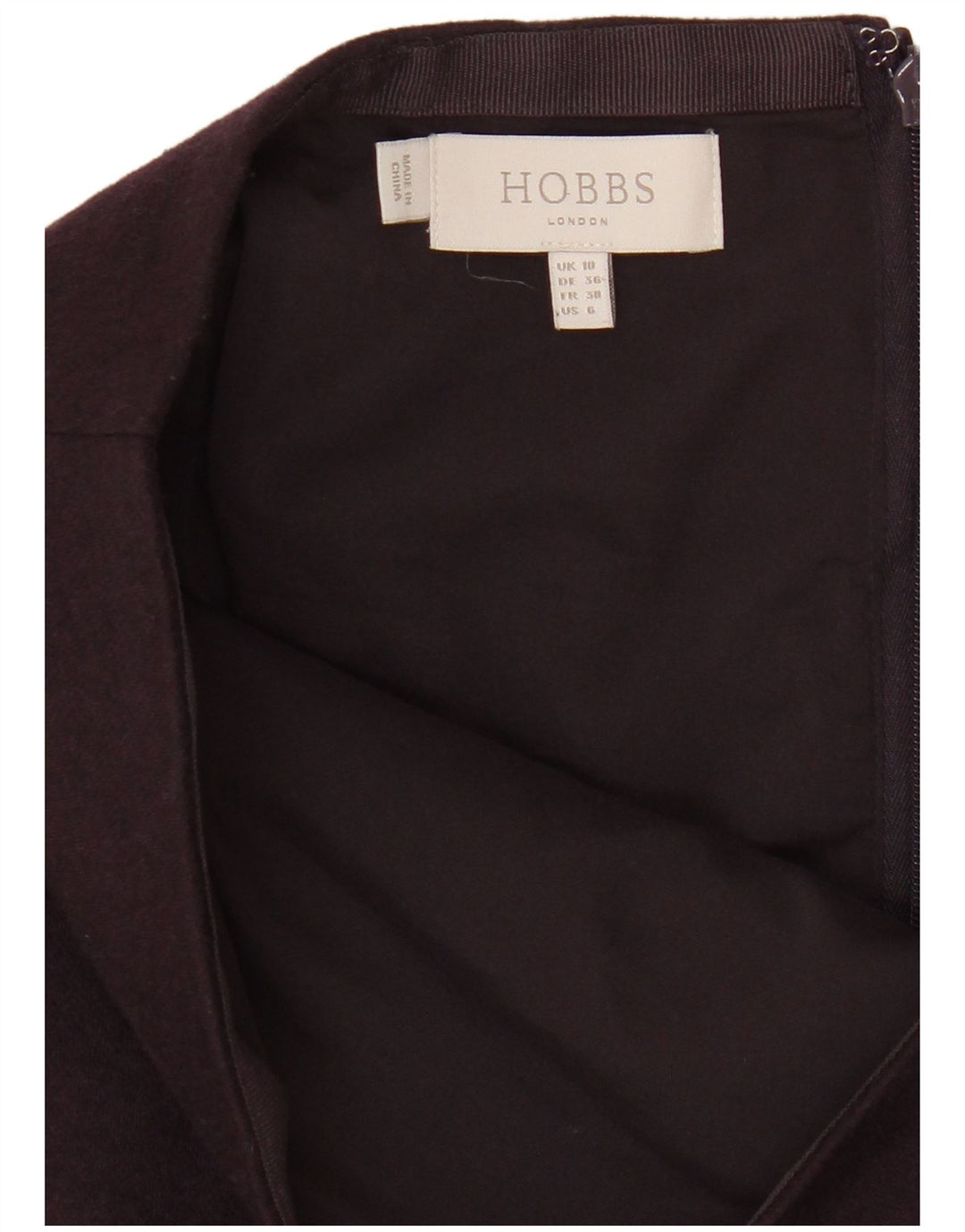 Hobbs Falda lápiz para mujer UK 10 Small W28 Poliéster morado