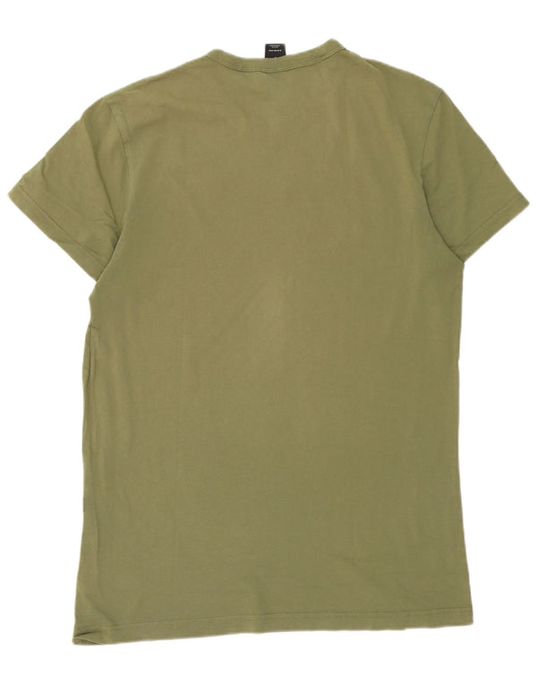 G-Star Hombre Camiseta Gráfica Top Grande Caqui Algodón
