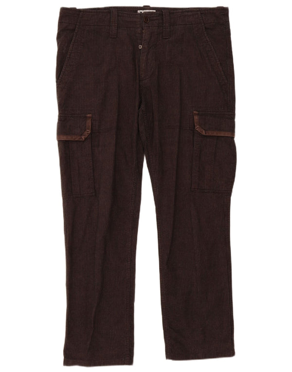 Avirex Pantalones cargo rectos para hombre IT 54 2XL W40 L30 Algodón gris a rayas